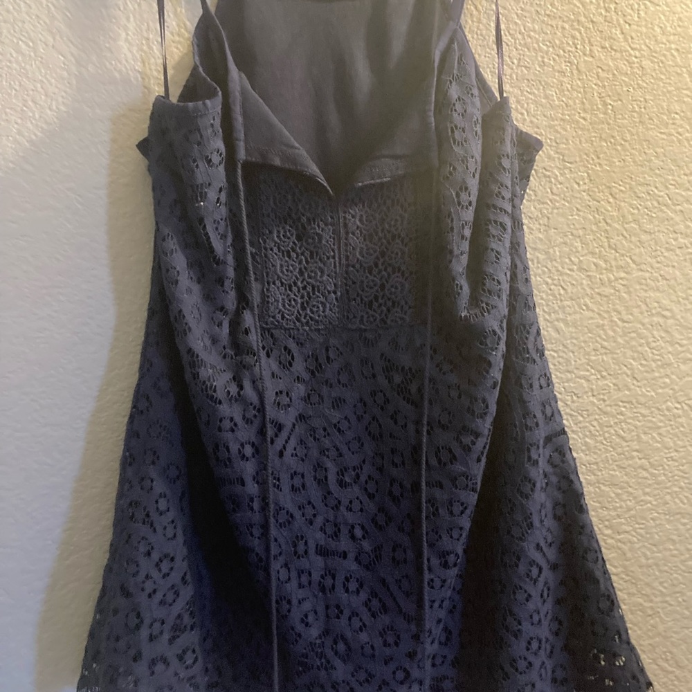 Romeo & Juliette lace tassel ties tank navy medium - Picture 7 of 11